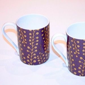 CACHAREL Mimosa Purple COFFEE MUG Purple Set 2